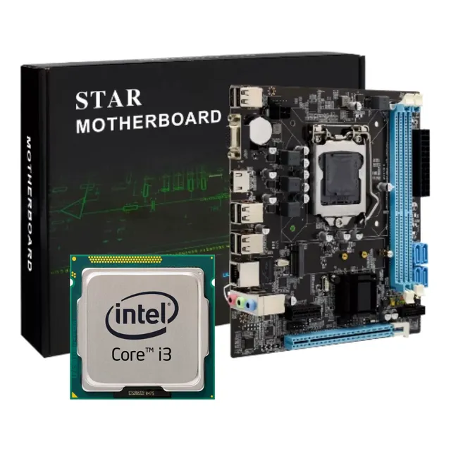 Tarjeta Madre H61 1155 Motherboar + Procesador Core I3