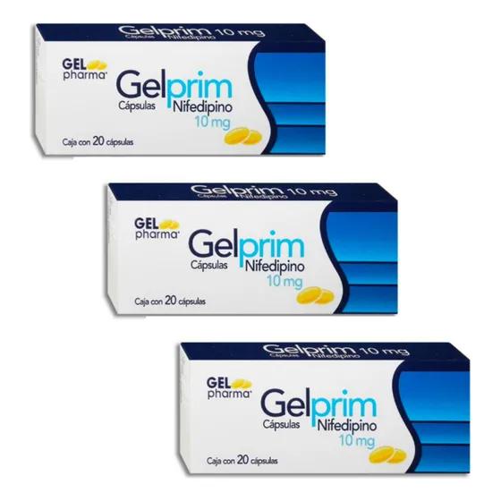 Nifedipino 10 Mg Pack Con 60 Cápsulas Genérico De Adalat