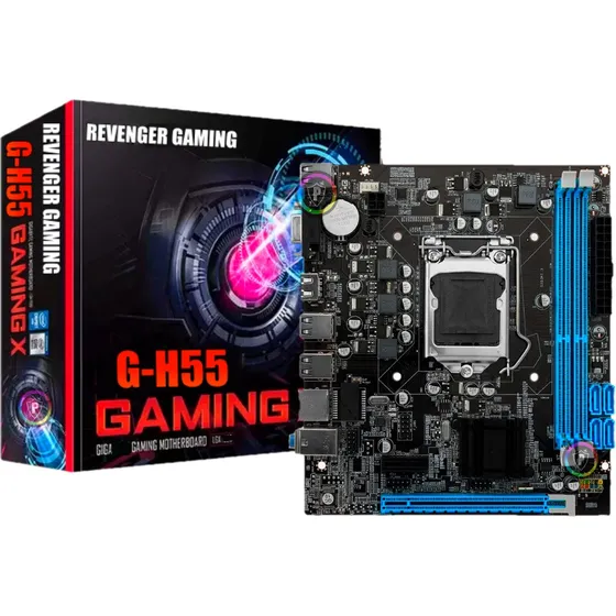 Placa Mãe Gamer Chipset H55 Lga 1156 1 Geração Intel Core 