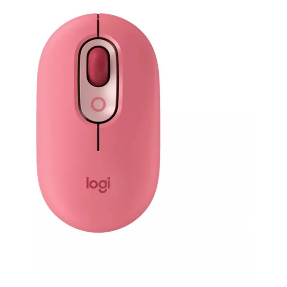 Logitech Mouse Inalámbrico Pop Heartbreaker Con Botón Emojis Color Rosa