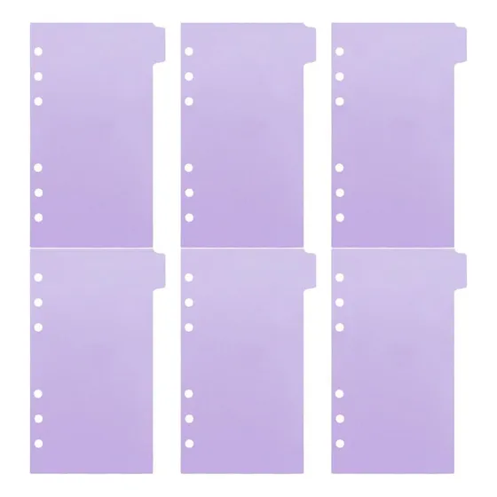 Libro: 6 Separadores De Cuadernos Con Lengüetas Para Hojas S