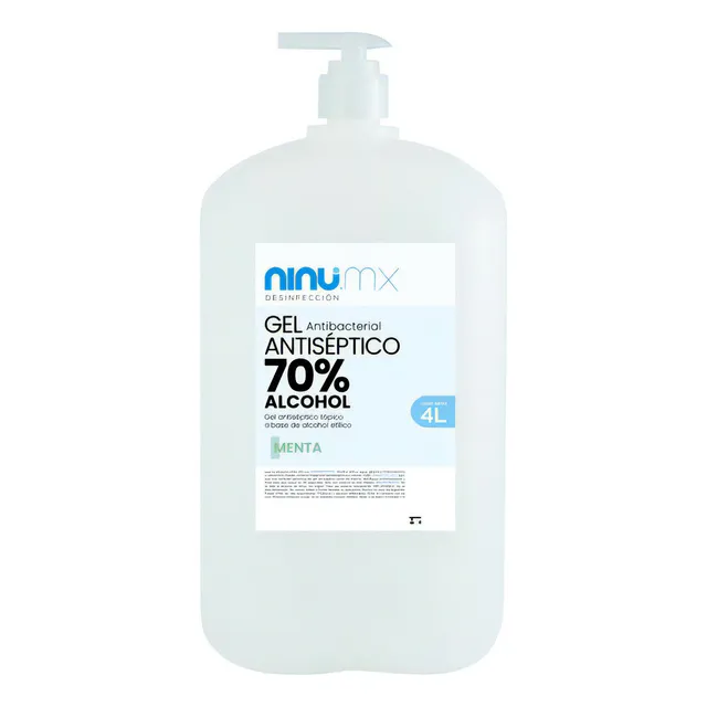 Gel Antibacterial Gel Antiséptico Ninu 4 L Con Dosificador Fragancia Menta