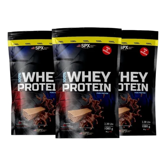 3 Proteina Whey Protein 100% (1080 Gr C/u) Spx