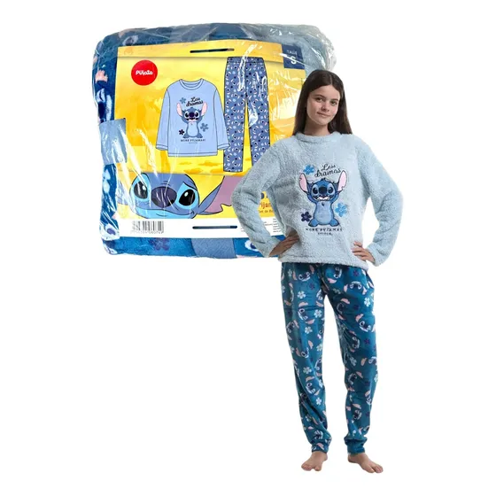 Pijama Plush Stitch 2 Piezas - Descanso Super Divertido