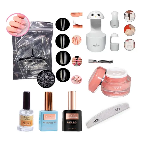 Kit Inicial Completo Soft Gel Tips Paris Night Cabina