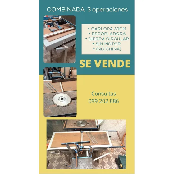 Combinada Carpinteria 3 Operaciones (sin Motor)