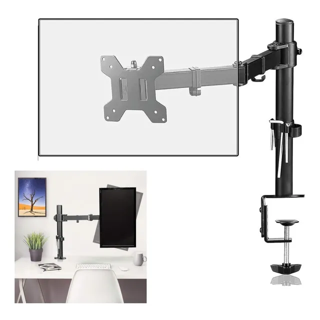 Soporte Monitor Escritorio Lcd Led 1 Brazo 13 -27 Ajustable