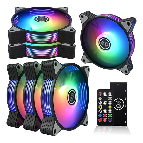 Ventiladores Enfriadores Para Pc 120mm Con Control Remoto X6