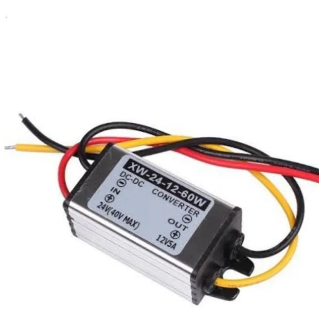 Convertidor De Voltaje Dc  - Dc 24v A 12v 5a 60w 2 Pzas.
