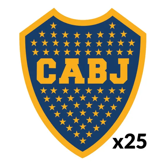 25 Calcomanias Escudos Futbol 8cm Vinilo Troquelados