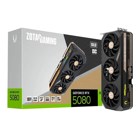 Mercado Livre Placa De Video Zotac Geforce Rtx 5080 Solid Oc 16gb Gddr7 image