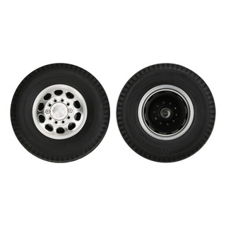 2 Pcs Roda Dianteira Para Tamiya 1/14 Rc Trator Truck Com Al 2 Pcs Roda Dianteira Para Tamiya 1/14 Rc Trator Truck Com Al
