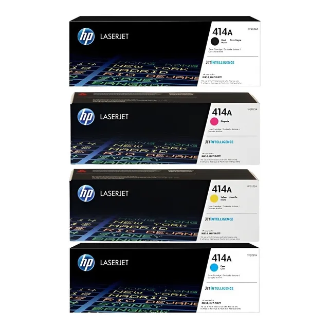 Combo Toner Hp 414a Negro Amarillo Cian Magenta Original 