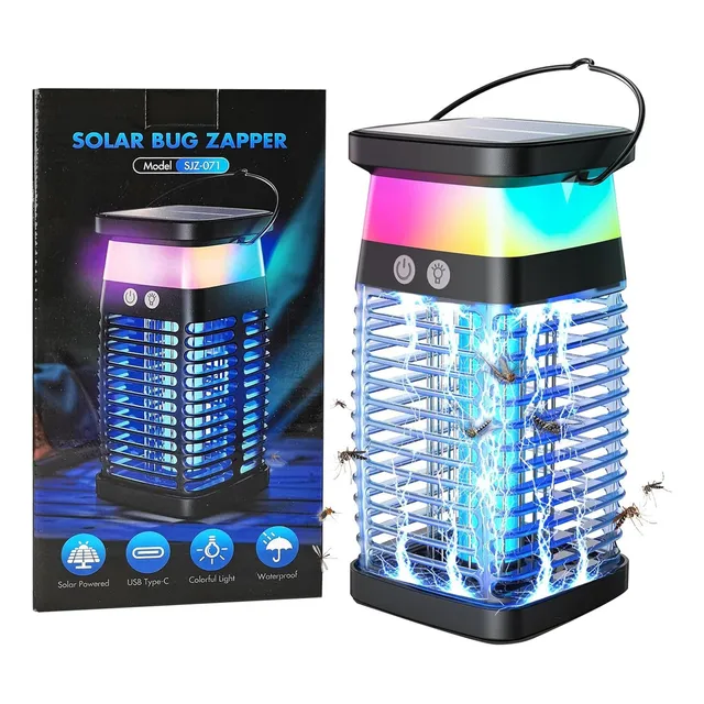 Solar Lámpara Mata Mosquitos Eléctrica Para Interior Y Exter