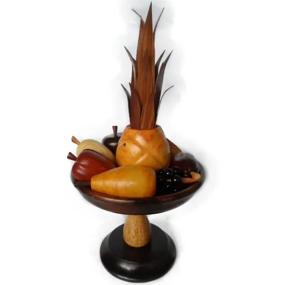 Juego De Frutas De Madera 100% Artesanía De Lara