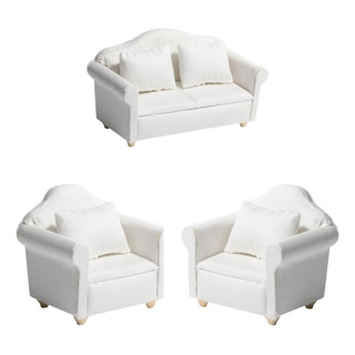 1:12 Muebles De Muñecas De Madera De Sofá De 1:12 Muebles De Muñecas De Madera De Sofá De