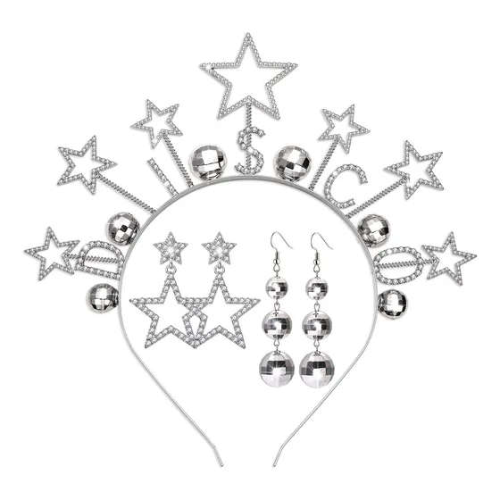 Diadema De Bola De Discoteca Con Diamantes De Imitación Para