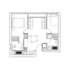 2 dormitorios  |  2 baños