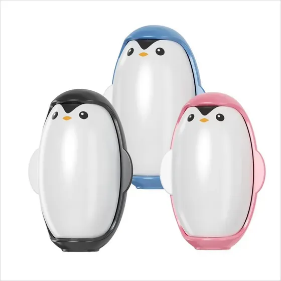 3 Rodillos De Pelusa Reutilizables Con Forma De Pingüino