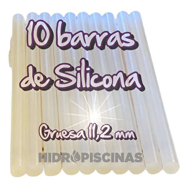 10 Barras De Silicona Gruesa Pegar Transp 11,2  Vonne Full