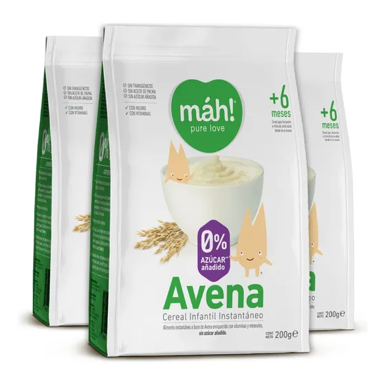 Cereales Para Bebé Mah Avena - 3un (600g)