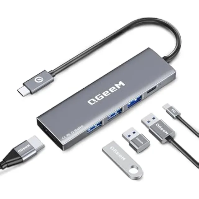 Qgeem Hub Usb C 5 En 1 Adaptador Multipuerto A