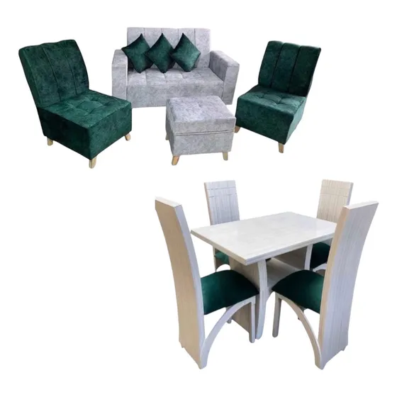 Juego De Sala + Comedor Ahorrador De Espacios Varios Tonos