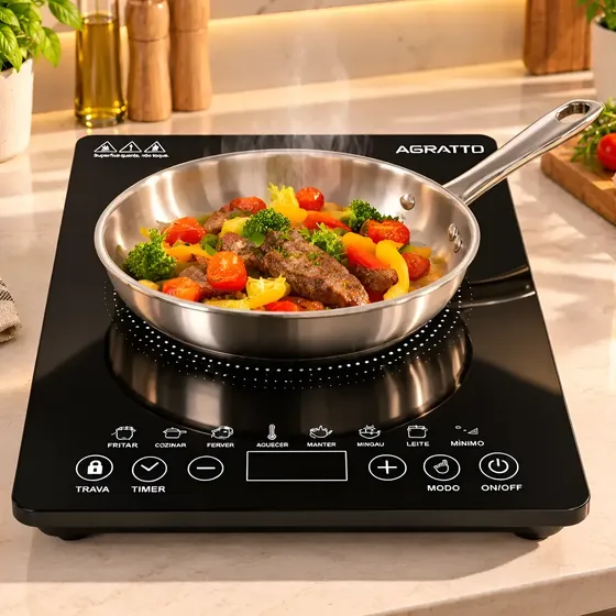 Cooktop Indução Agratto 127/220v Mesa Touch Digital Portátil