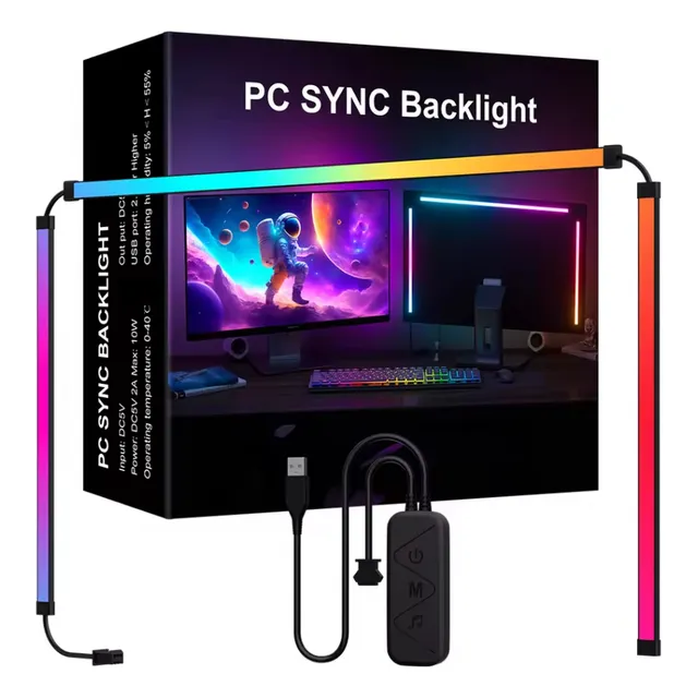 Tiras Led Rgb Pc Tv Usb Kit Sincroniza Pelicula Y Música