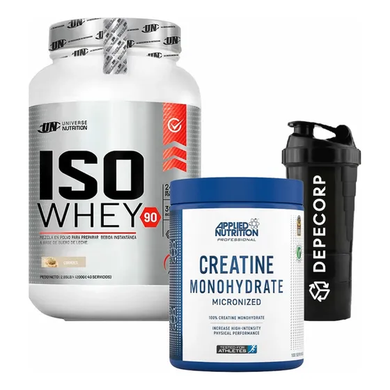 Pack Iso Whey 1.1kg +creatina Applied Nutrition 500gr+shaker