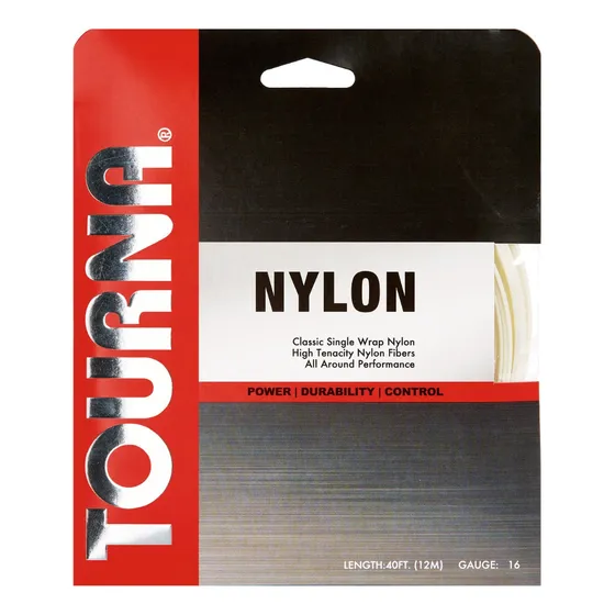 Cuerda Para Raqueta De Tenis Tourna Nylon Set 12m Color Blanco Espesor 1.3 Mm