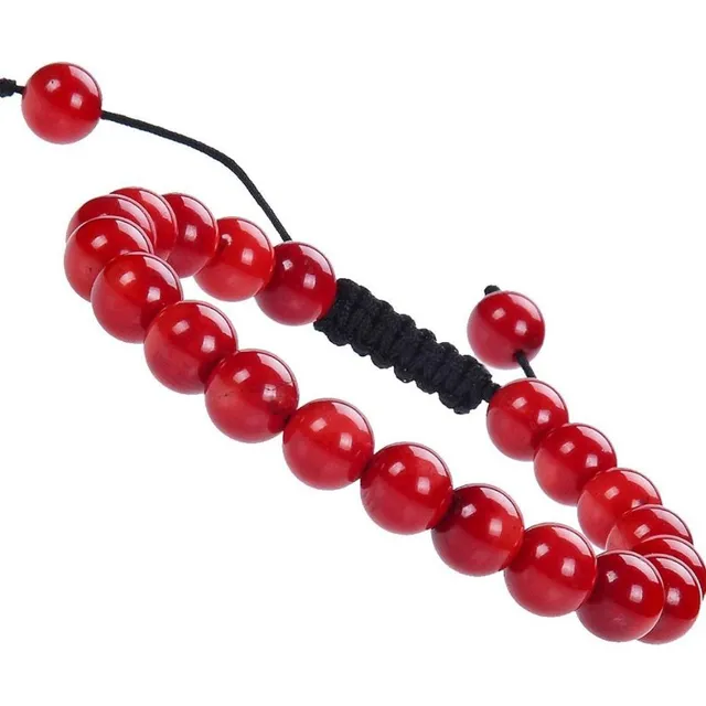 Pulseras De Piedra Natural Coral Rojo