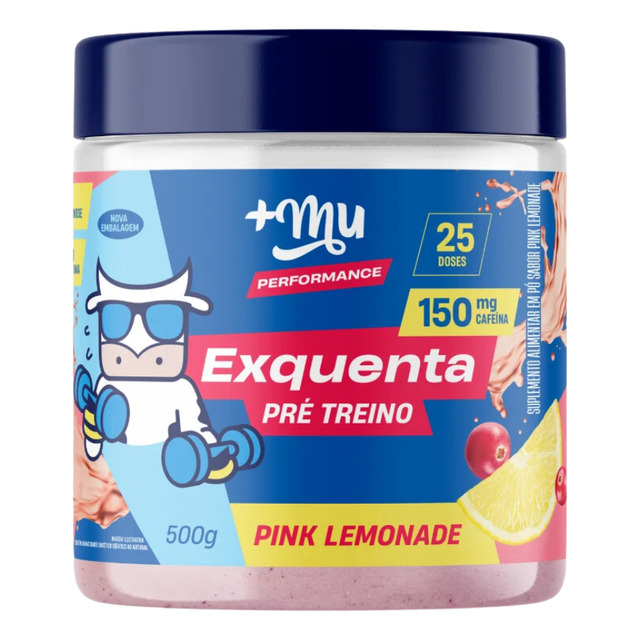 Pre Treino Exquenta Sabor Pink Lemonade 500g +mu Pre Treino Exquenta Sabor Pink Lemonade 500g +mu