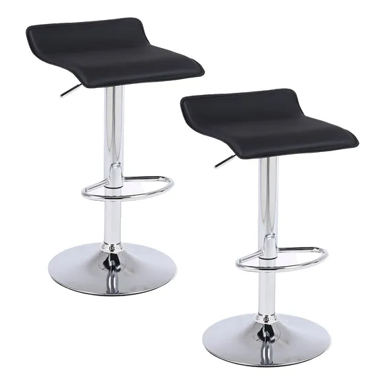 Pack 2 Piso De Bar Plano Altura Regulable Giratorio