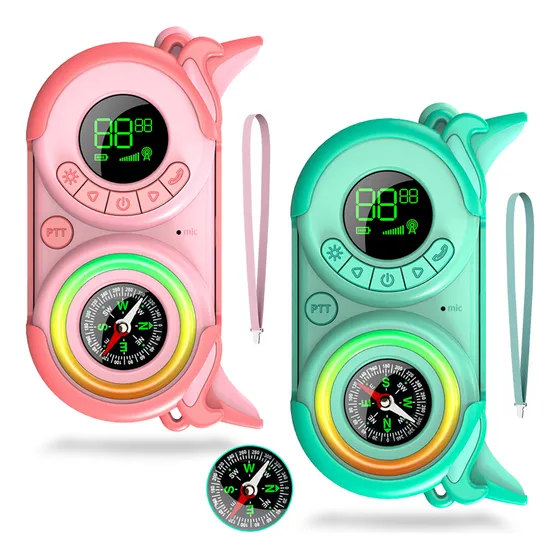 Walkie Talkies Radios Para Niños Carga Usb Y Brújula 2piezas