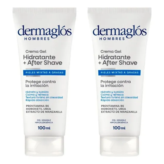 Pack X2 Hidratante Dermaglós After Shave Hombre 100g