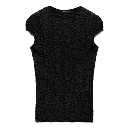 Blusa Dama Texturizada Zara