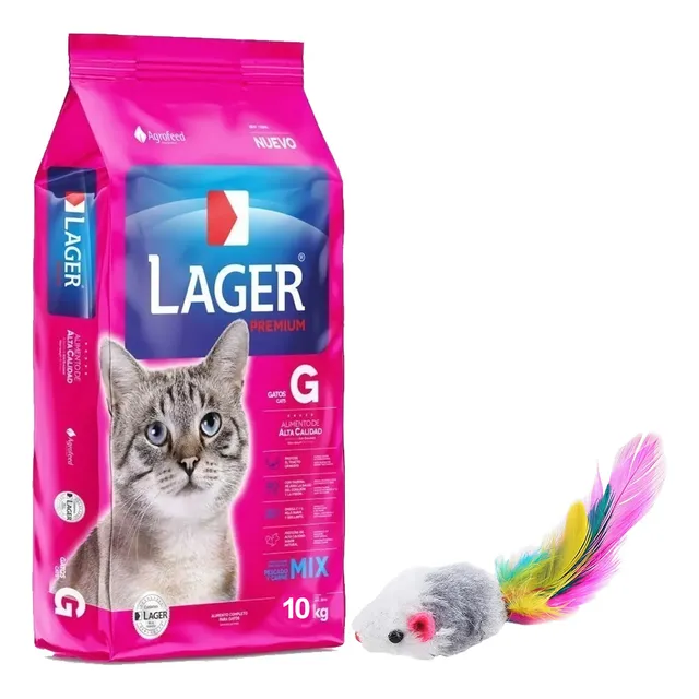 Alimento Lager Gatos Premium para gato adulto sabor mix de 10 kg
