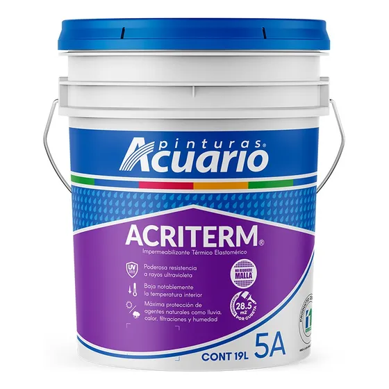 Impermeabilizante Elastomérico Acriterm 5 Años 19 Lts