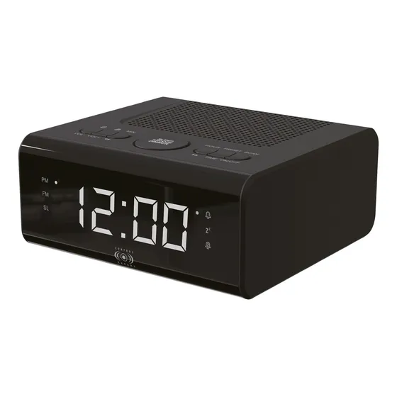 Reloj Digital Despertador Radio Fm Pantalla Led Color Negro