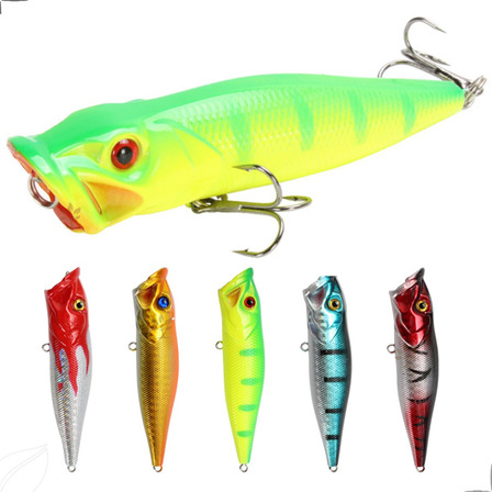 Isca Artificial Popper Importada Tucunaré Traíra Kit Com 5 Isca Artificial Popper Importada Tucunaré Traíra Kit Com 5