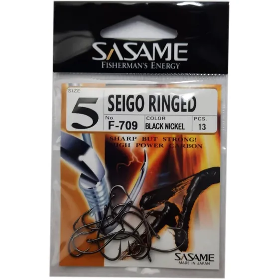 Anzuelos Sasame Seigo Ringed Nº5 Boga Carpa Mosca Lisa