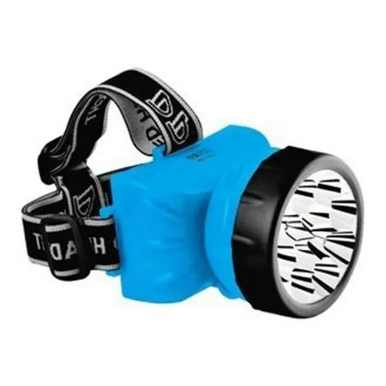 Lanterna De Cabeça 12 Leds Recarregável Dp 781b / Caça Pesca Cor da lanterna Azul/Vermelho Cor da luz Preto