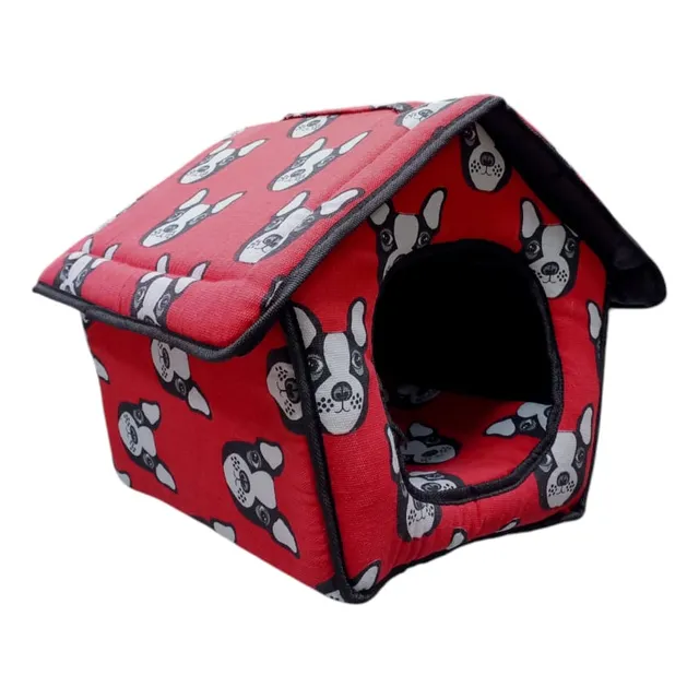 Casa Para Perro Rojo Impermeble Talla S