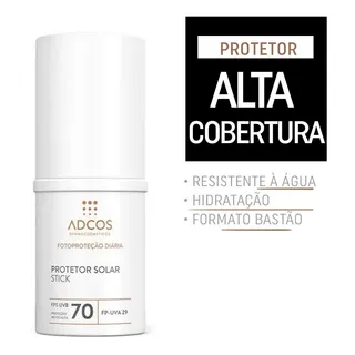 Adcos Protetor Solar Stick Incolor Fps 70 Resistente A Agua Adcos Protetor Solar Stick Incolor Fps 70 Resistente A Agua