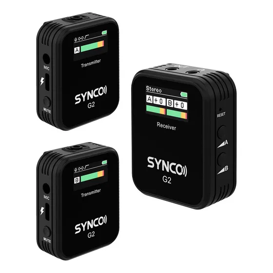 Sistema De Microfone Duplo Sem Fio Synco G2a2 Smartphones