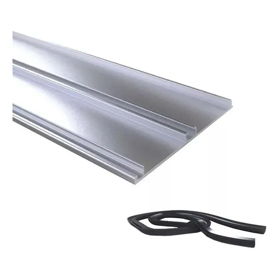 Zocalo Aluminio De 120 De 3 Mts Con Burlete Grupo Euro