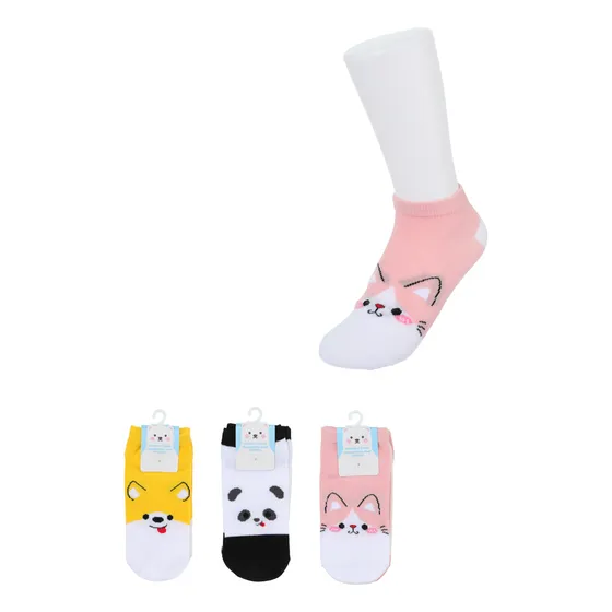 Calcetines Cortos De Animalitos Para Niños 3 Pares 7-9 Años