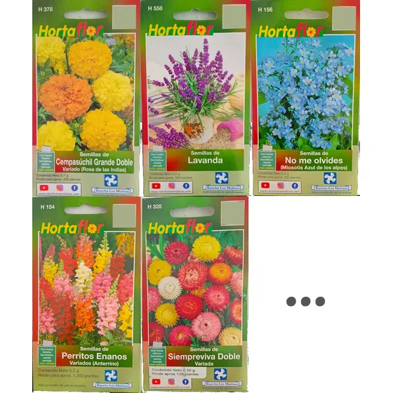 Semillas De Flores Hortaflor  - Variedades A Escoger 