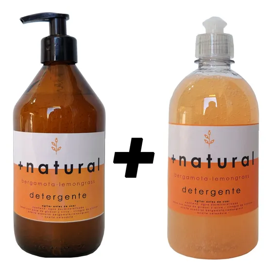 Detergente Natural Vajilla 500ml Kit Vidrio+recarga Bio Eco